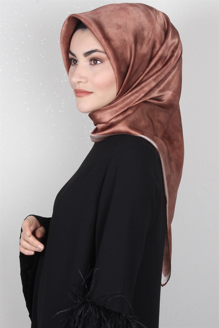 Aker Düz İpek Eşarp 7208701-334 Şeftali