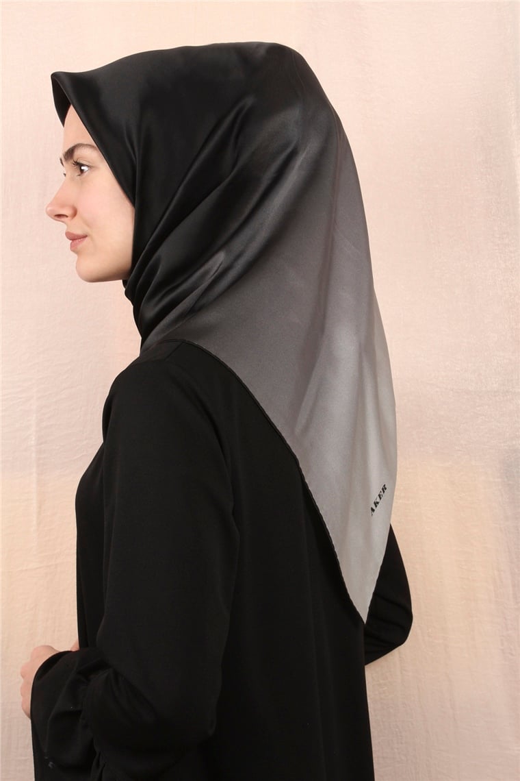 Aker Düz İpek Eşarp 7656701-311 Siyah