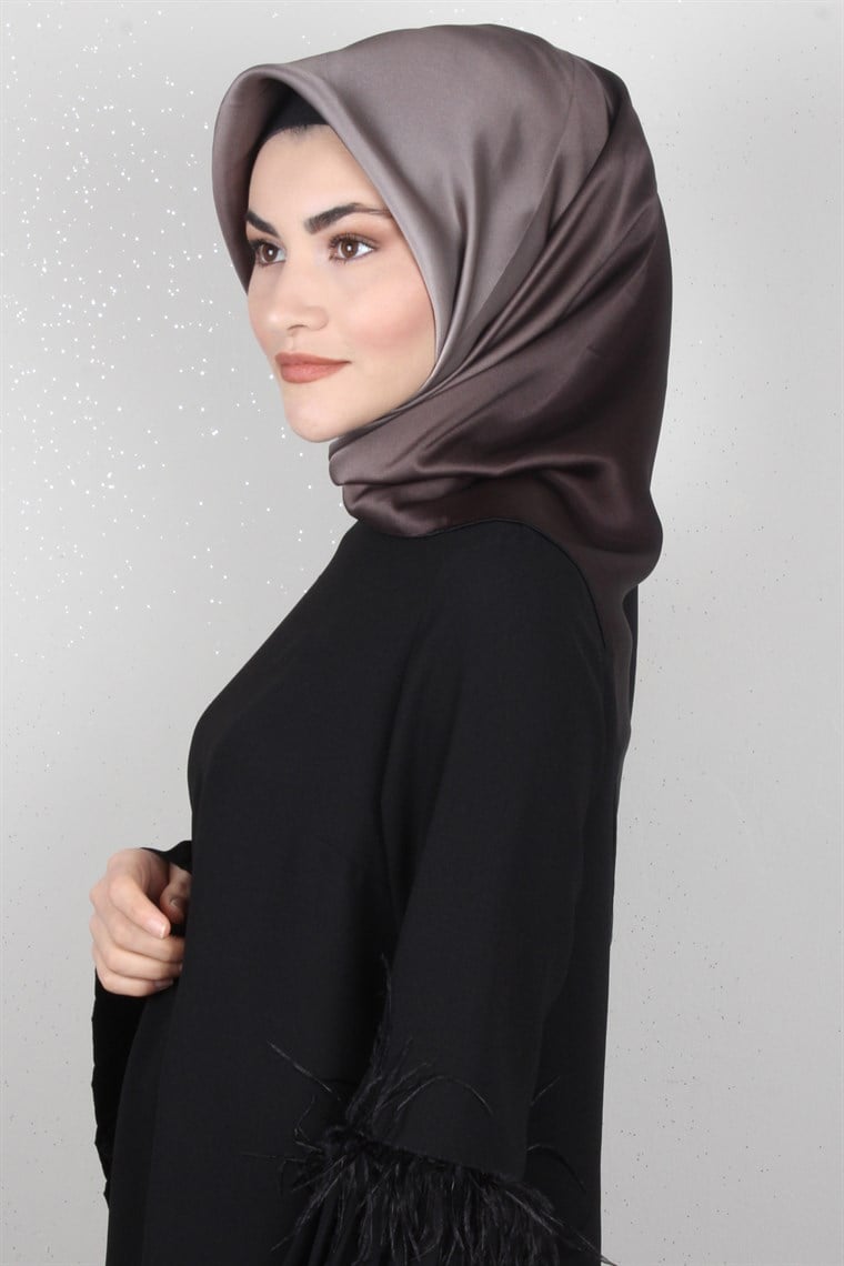 Aker Düz İpek Eşarp 7656701-312 Kahverengi