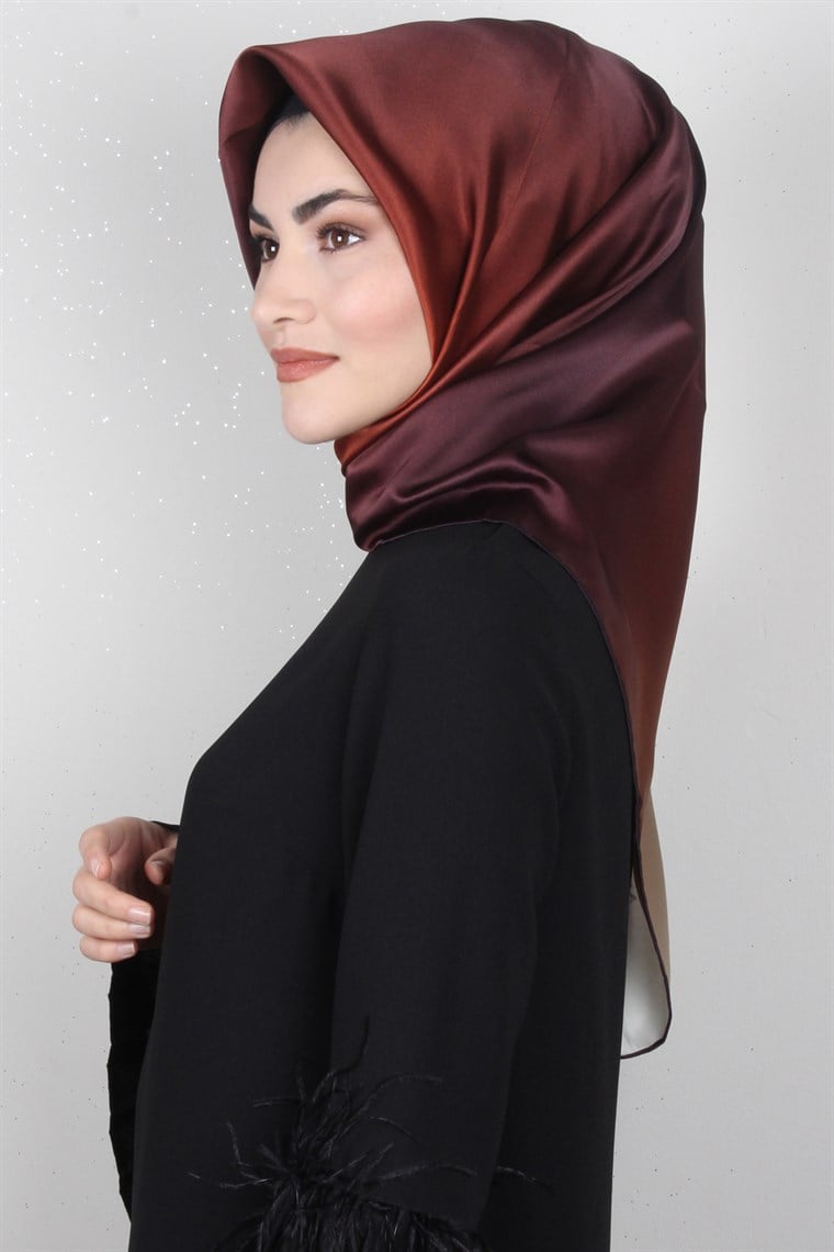 Aker Düz İpek Eşarp 7656701-342 Taba