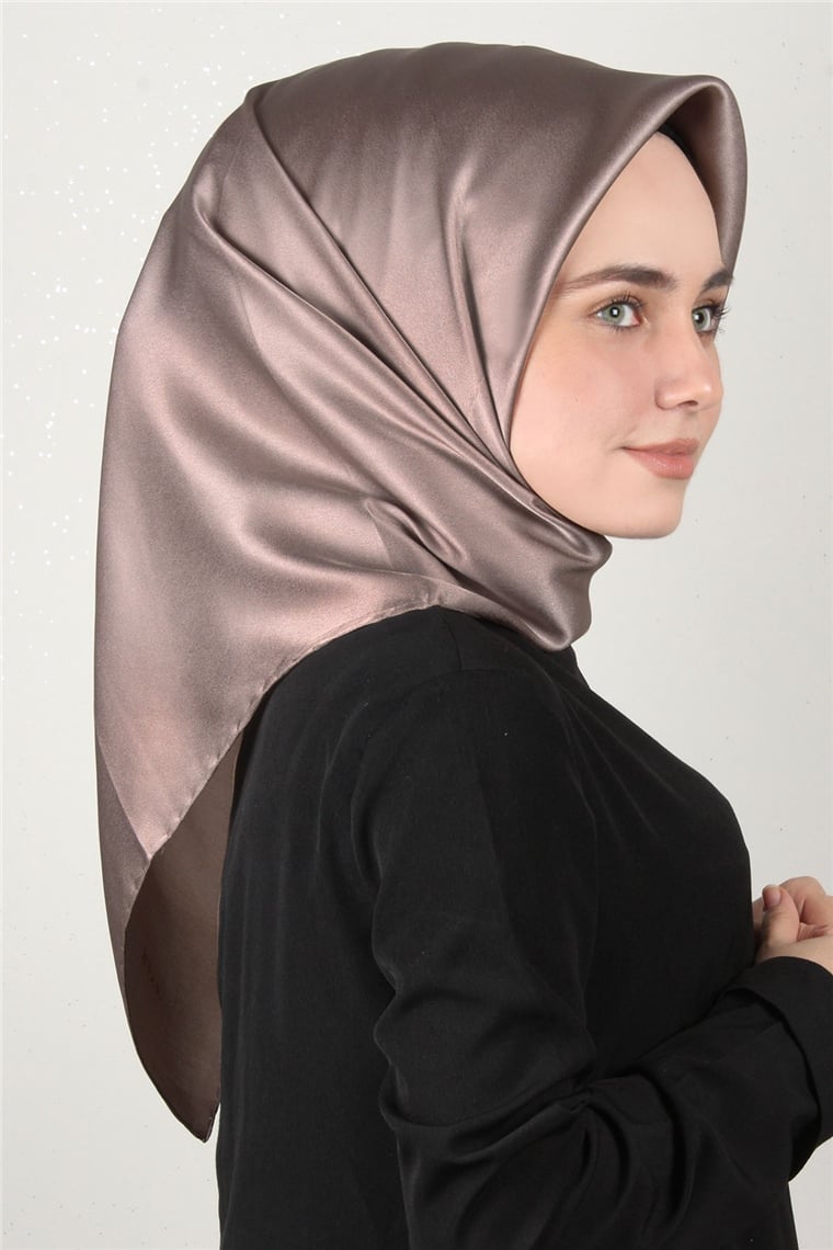 Aker Düz İpek Eşarp 7747758-373 Sütlü Kahve
