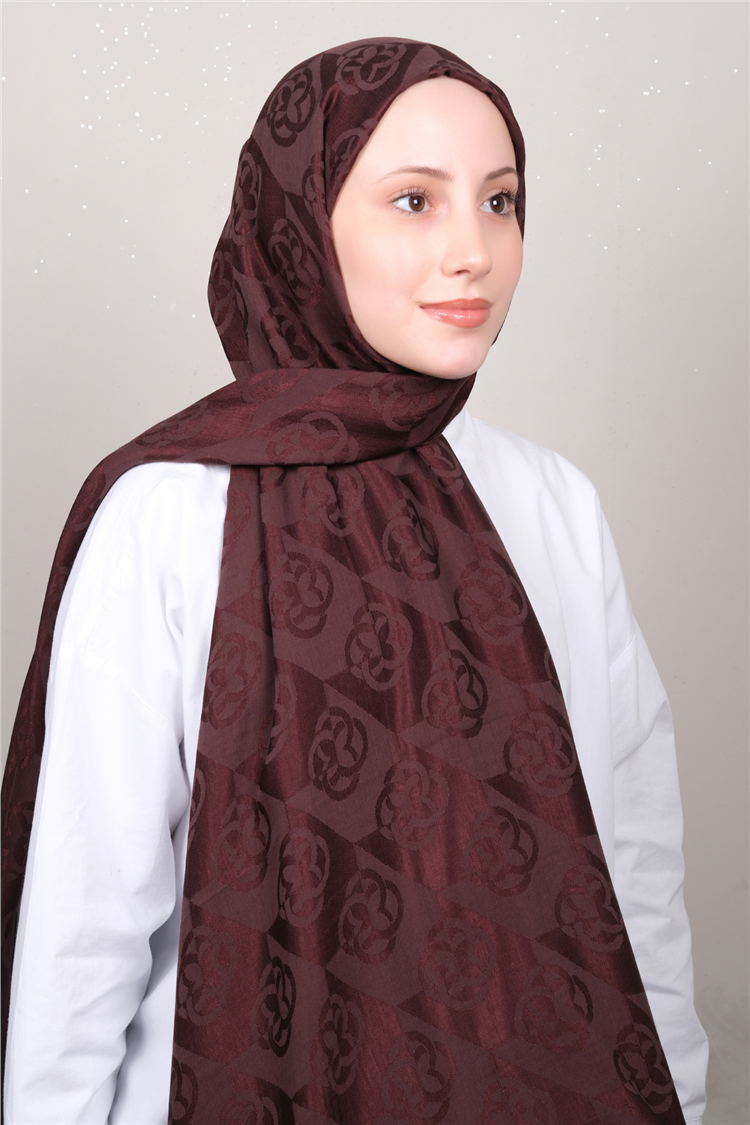 Aker Lyc & Coton Şal 6070500-942 Koyu Bordo 