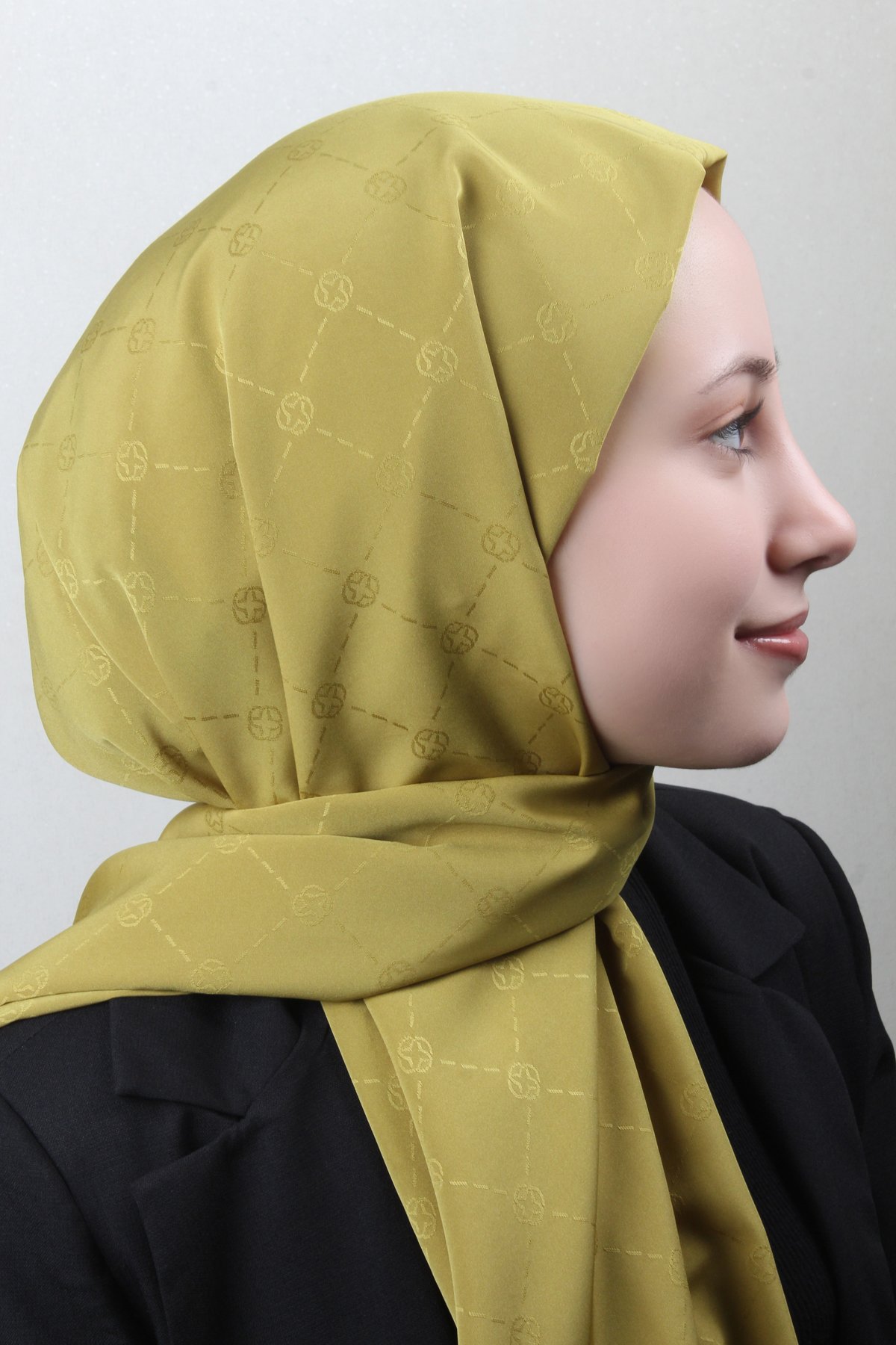 Aker Monogram İcon Şal 4112-19 Olive