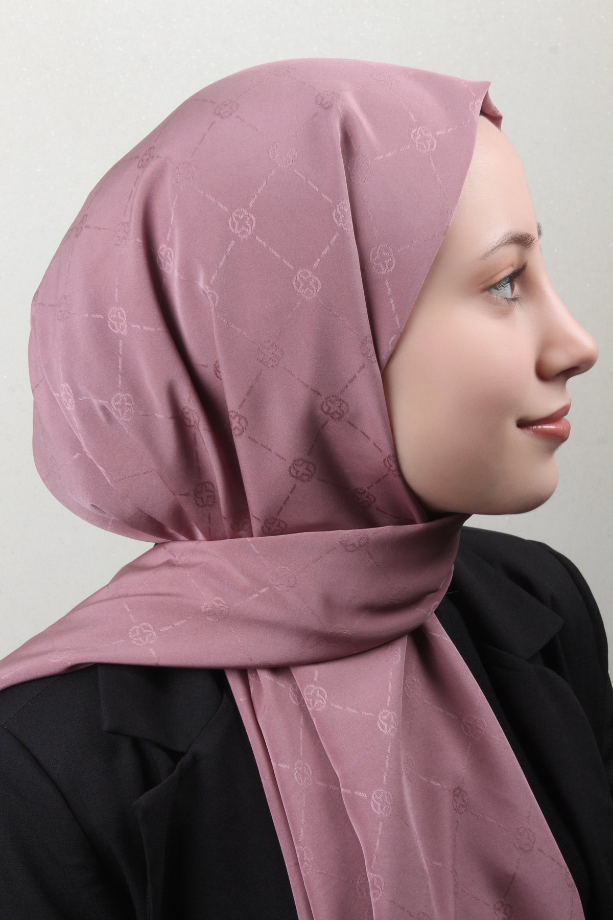 Aker Monogram İcon Şal 4112-20 Gül Kurusu