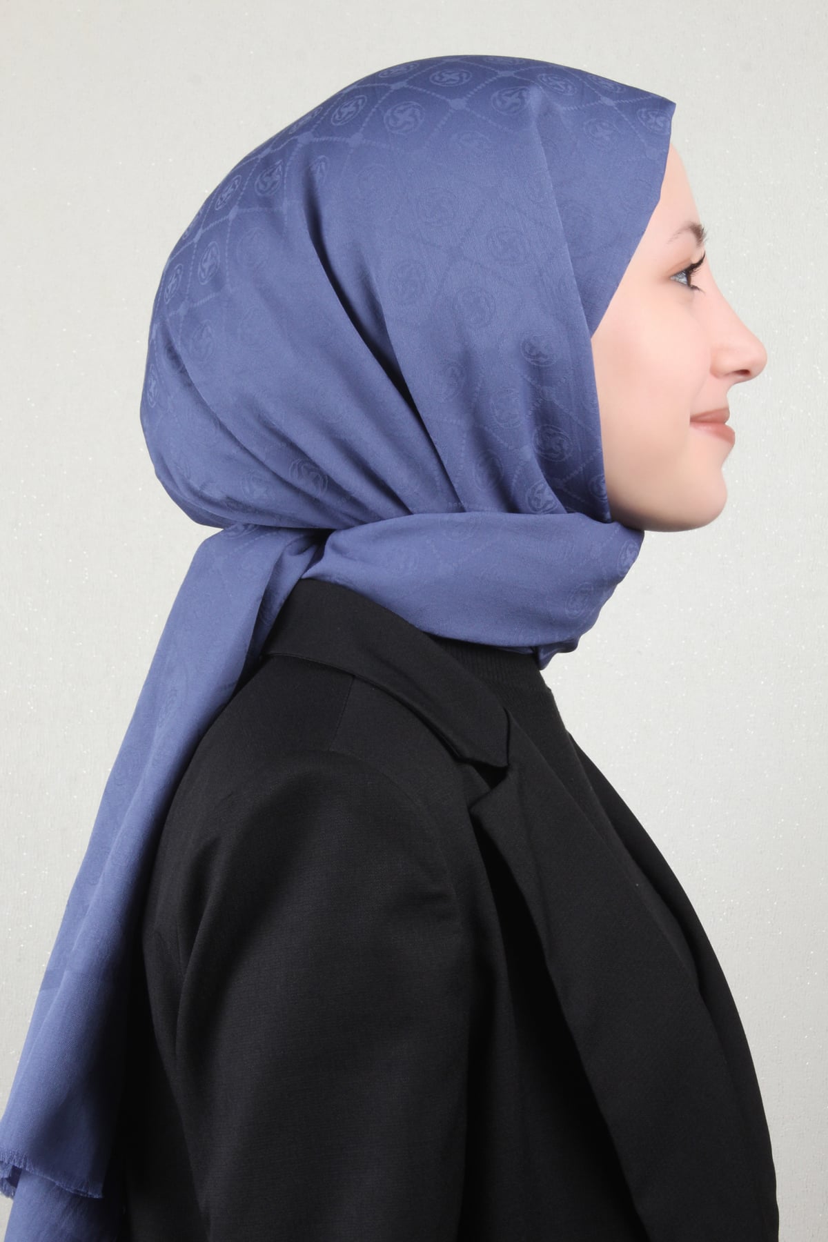 Aker Pamuklu Şal 4109-6 İndigo