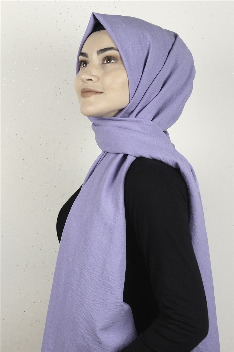 Alessa Pamuk Caz Şal 2740-14 Eflatun