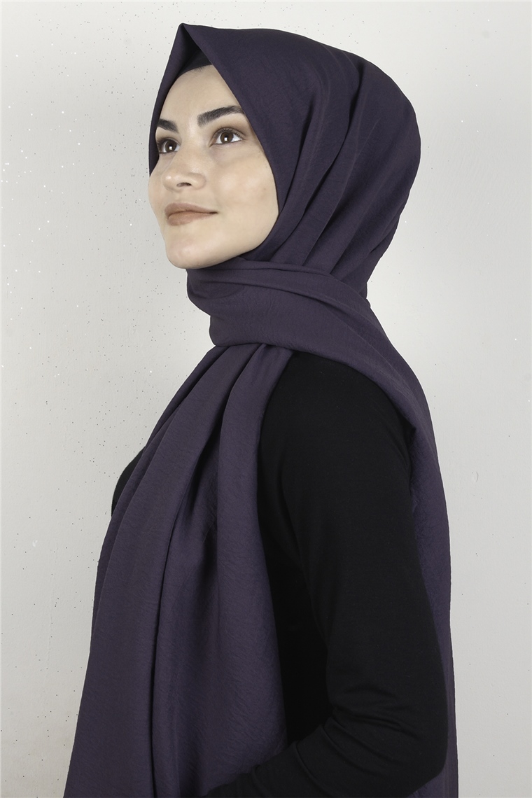 Alessa Pamuk Caz Şal 2740-17 İncir Moru