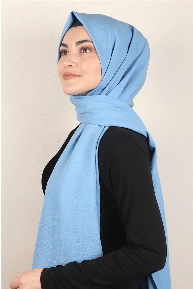 Alessa Pamuk Caz Şal 2740-20 Gök Mavi
