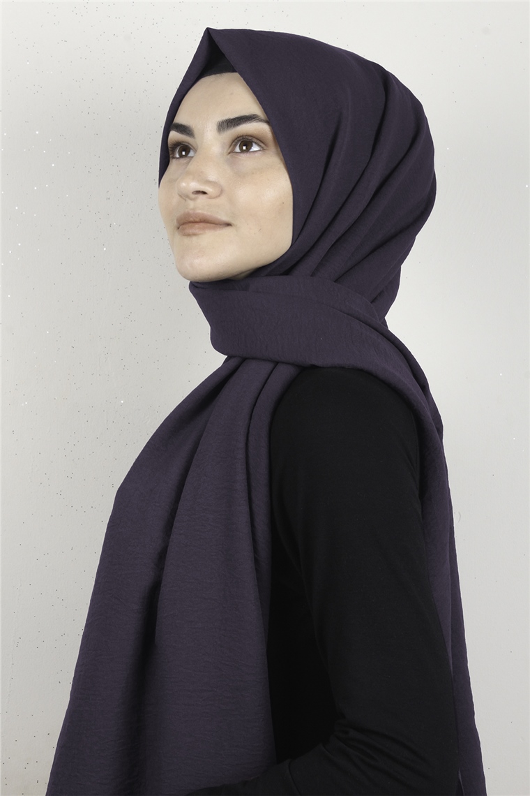 Alessa Pamuk Caz Şal 2740-33 Koyu Mor
