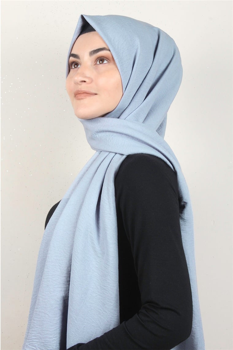 Alessa Pamuk Caz Şal 2740-39 Buz Mavisi