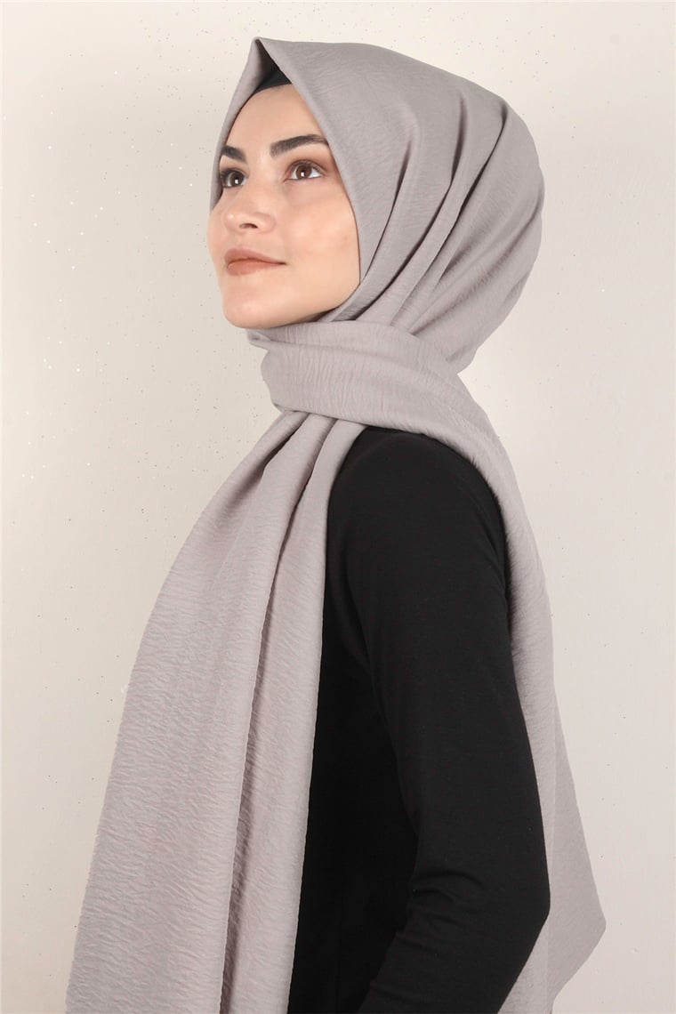 Alessa Pamuk Caz Şal 2740-8 Kül Rengi