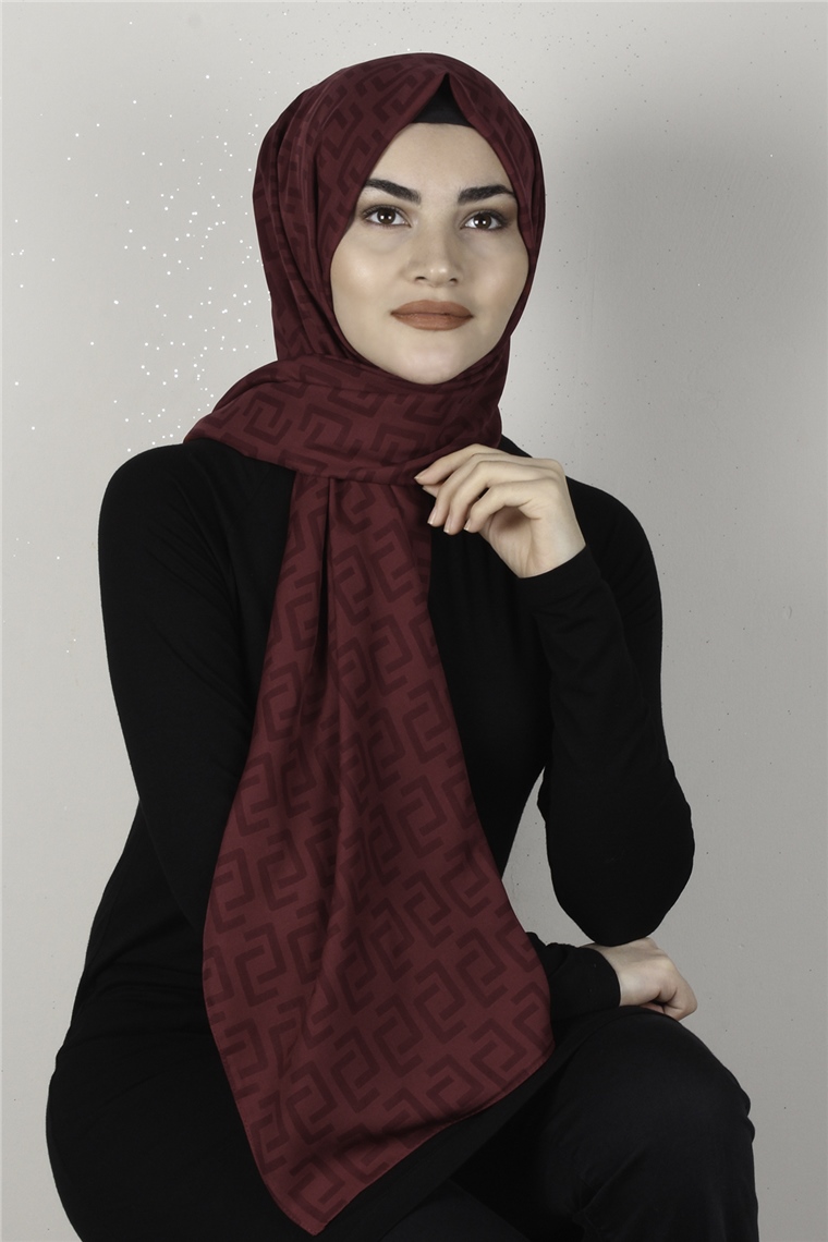 Alya Fresh Şal 2525-19 Bordo