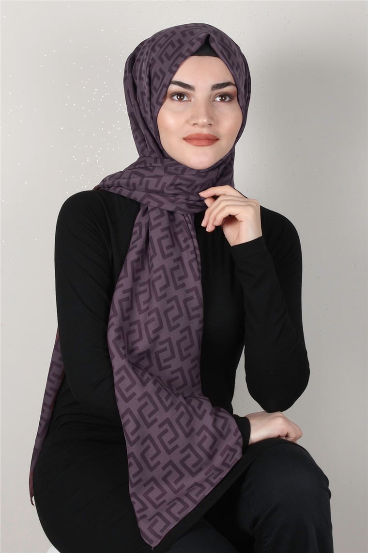 Alya Fresh Şal 2525-23 Mürdüm