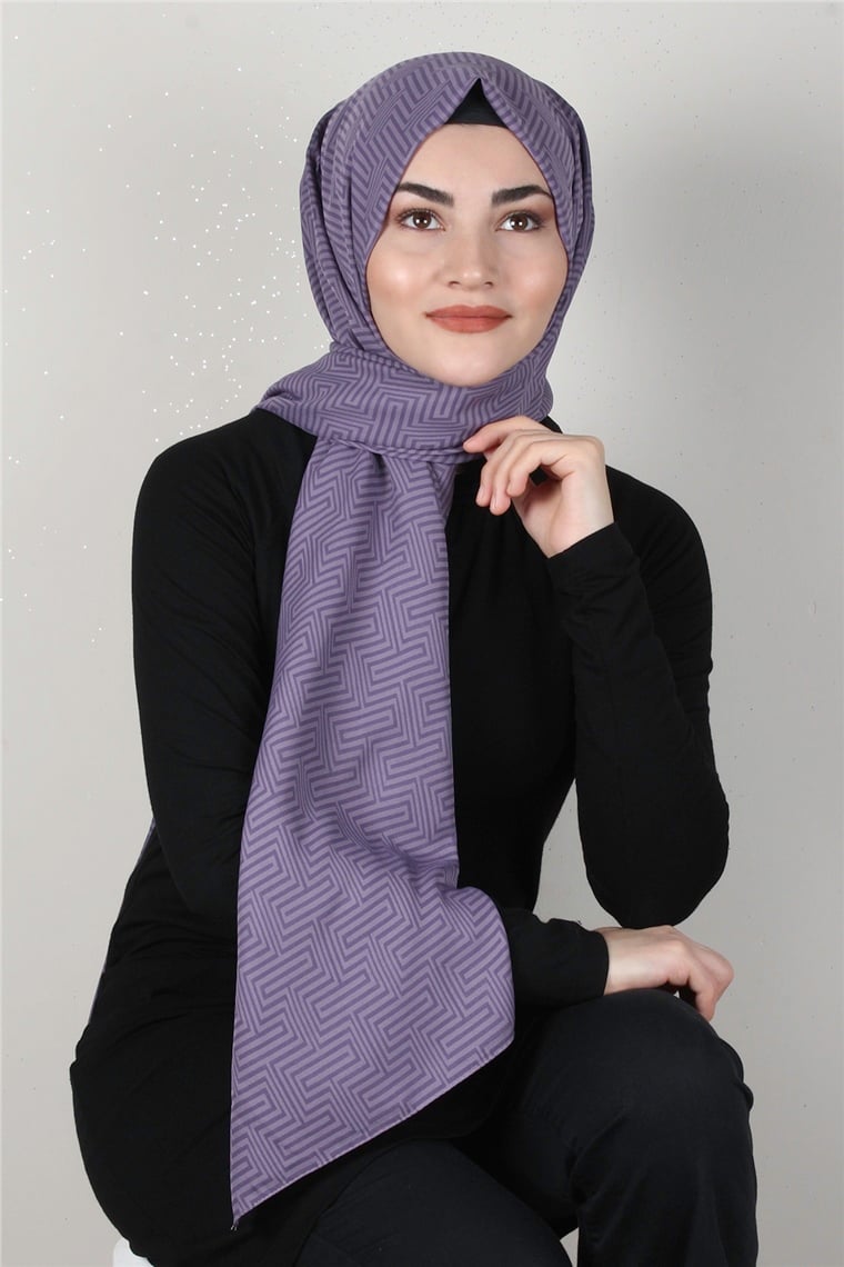 Alya Fresh Şal 2526-20 Leylak