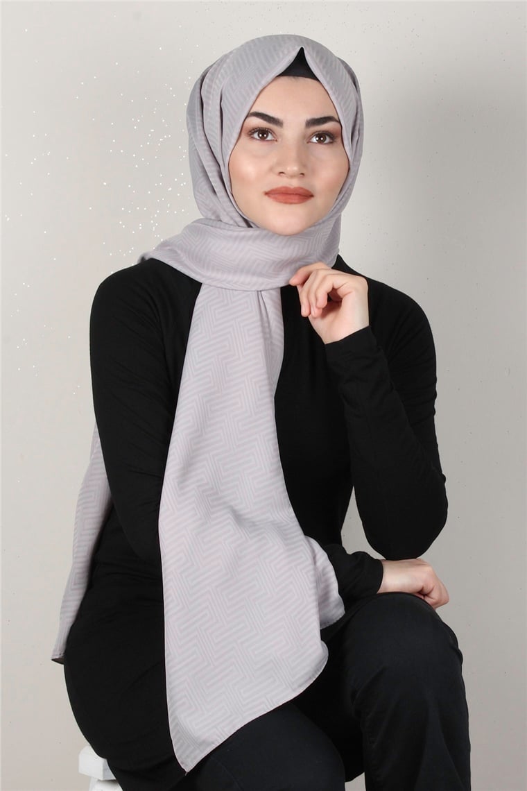 Alya Fresh Şal 2526-21 Gümüş