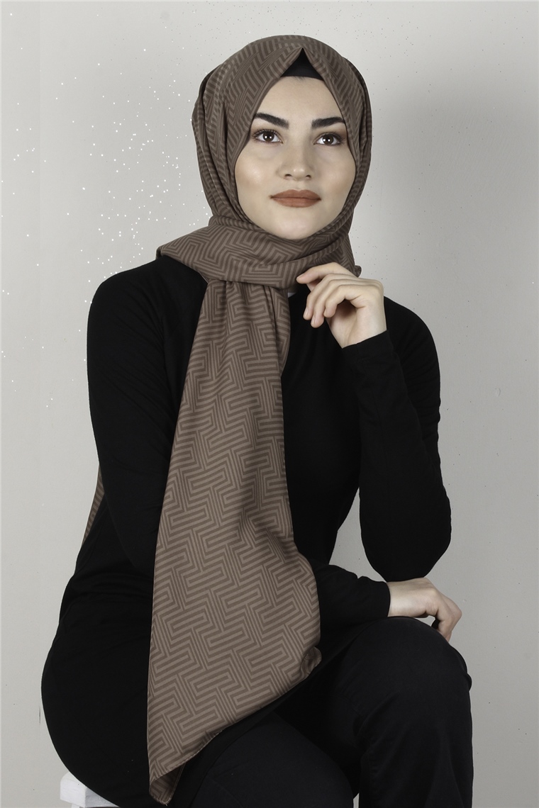 Alya Fresh Şal 2526-24 Kahverengi