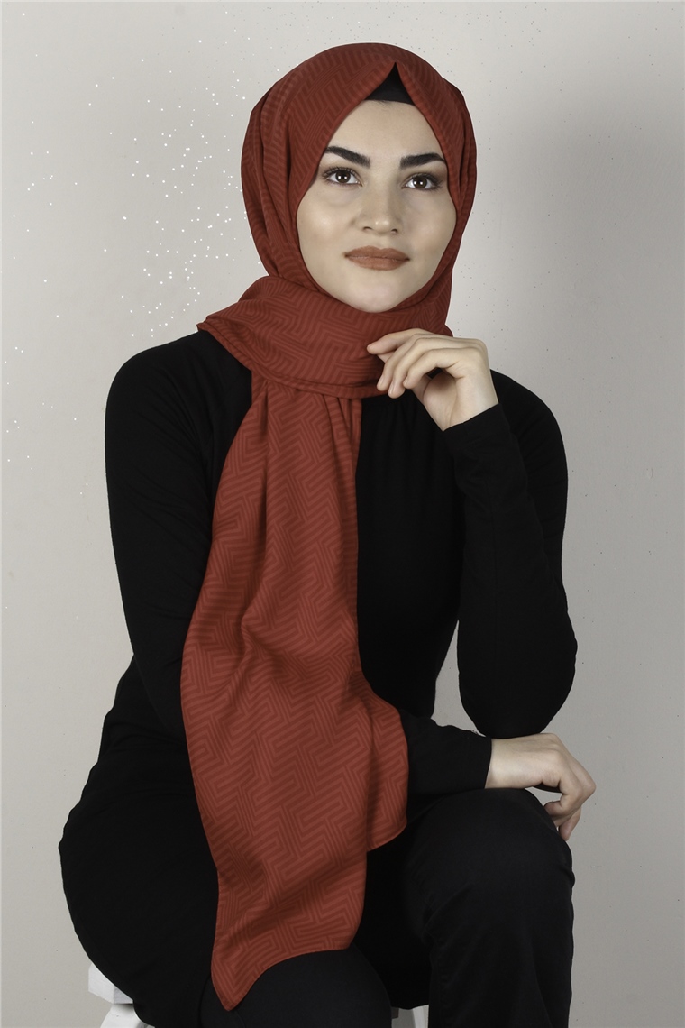 Alya Fresh Şal 2526-3 Kırmızı
