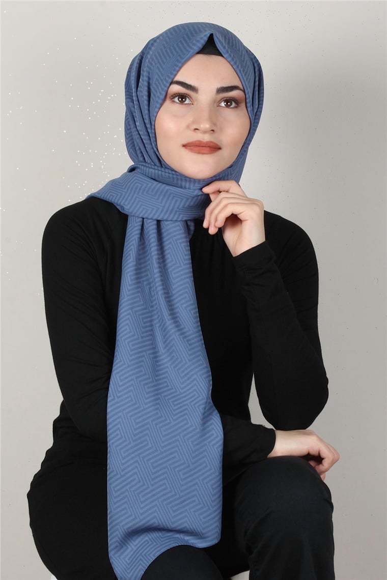 Alya Fresh Şal 2526-8 İndigo