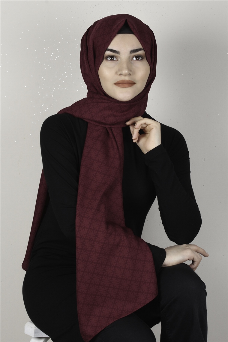 Alya Fresh Şal 2527-14 Bordo