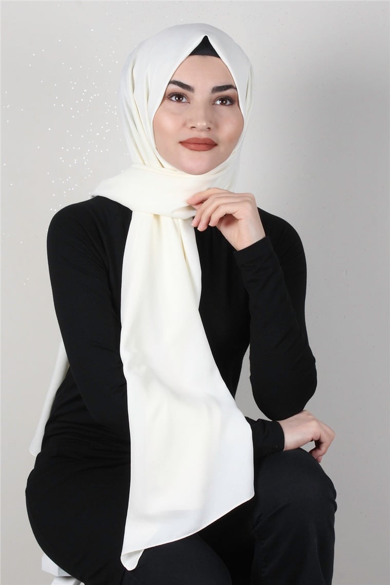 Alya Fresh Şal 2527-3 Kırık Beyaz