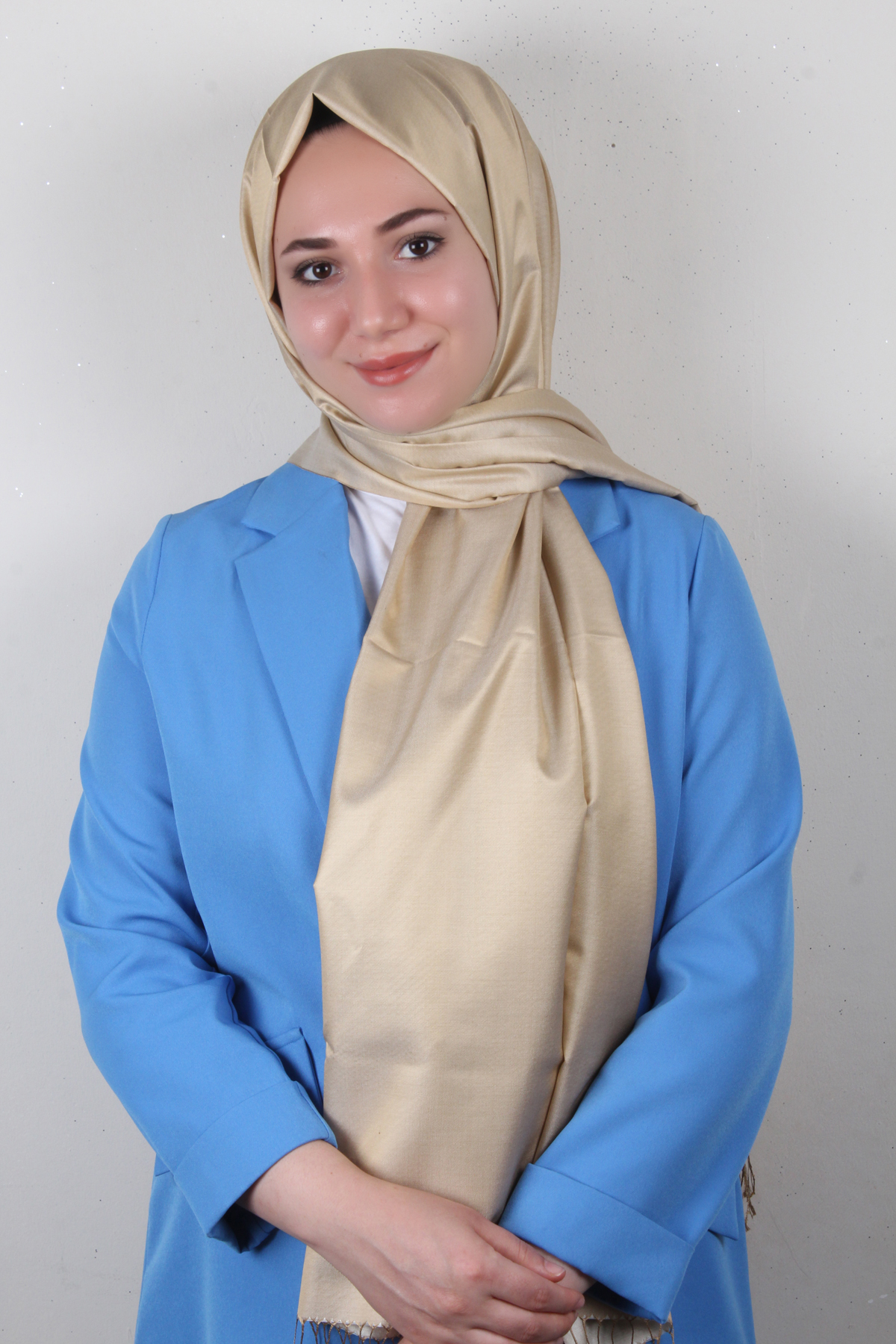 Armanda İpek Şal 1021-81 Dore-Krem