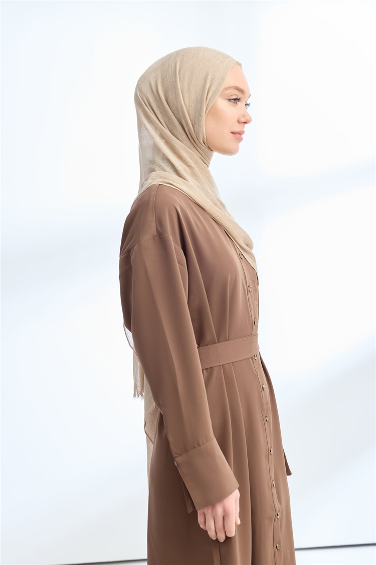 Armanda Soft Viscon Şal 3601-521 Koyu Bej 