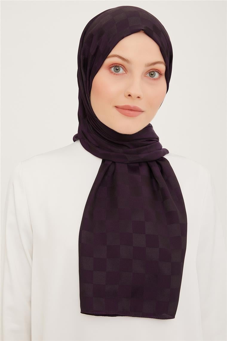 Armine Diamond Şal Dama 3096-17 Mor
