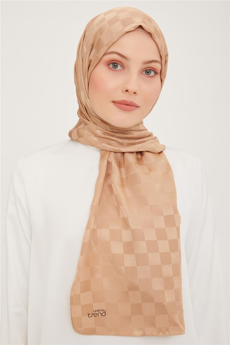 Armine Diamond Şal Dama 3096-4 Bej