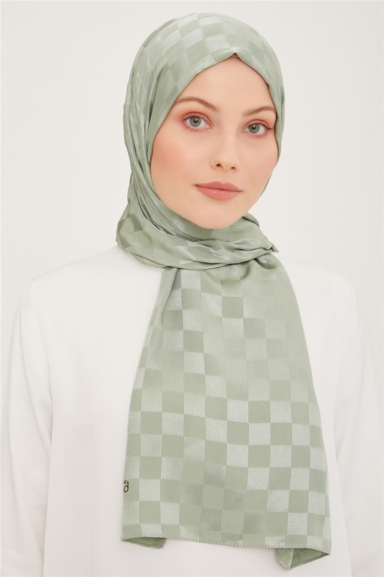 Armine Diamond Şal Dama 3096-8 Mint Yeşili
