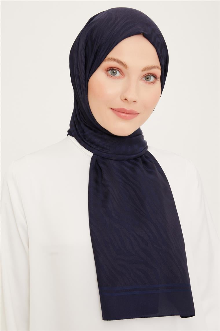 Armine Diamond Şal Zebra 3094-1 Lacivert