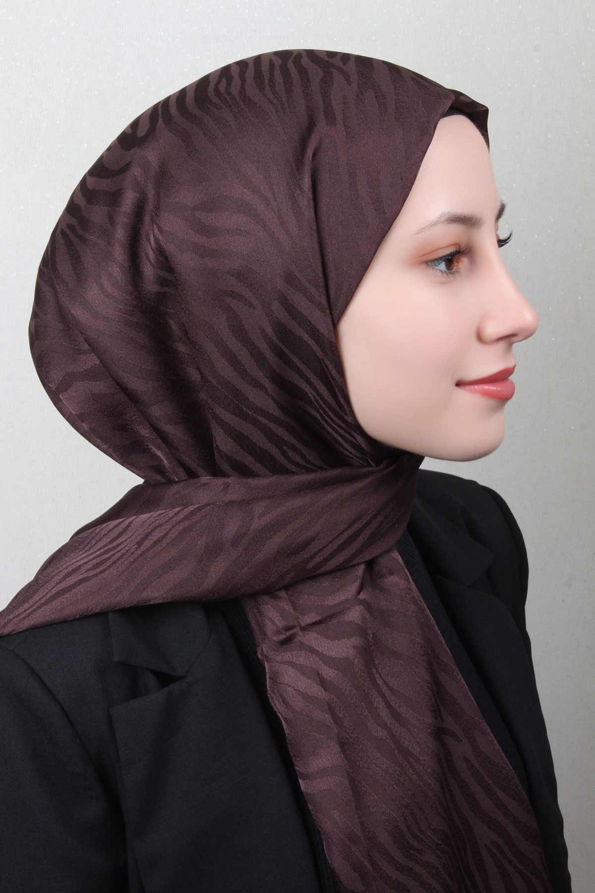 Armine Diamond Şal Zebra 3094-17 Acı Kahve