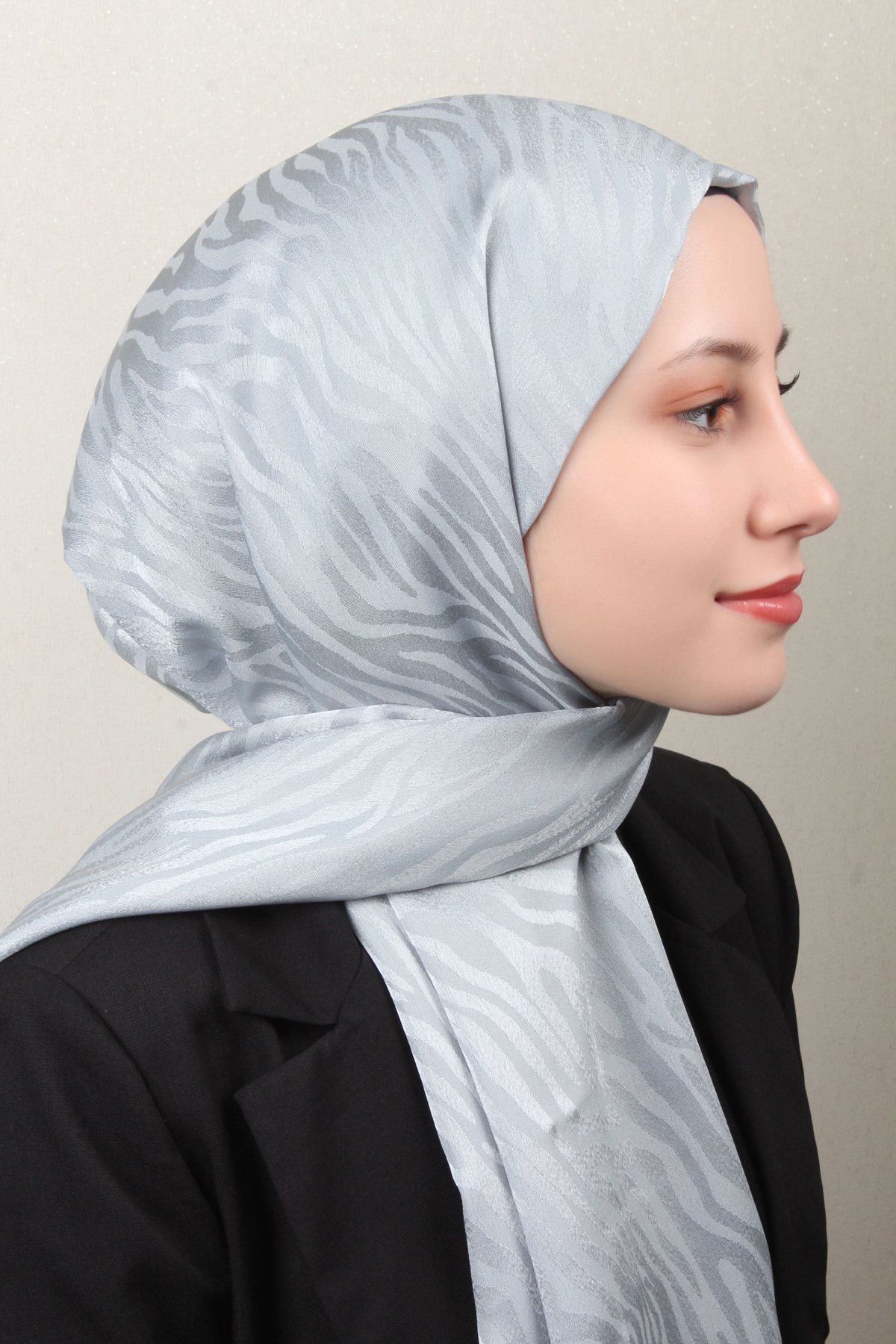 Armine Diamond Şal Zebra 3094-18 Gümüş