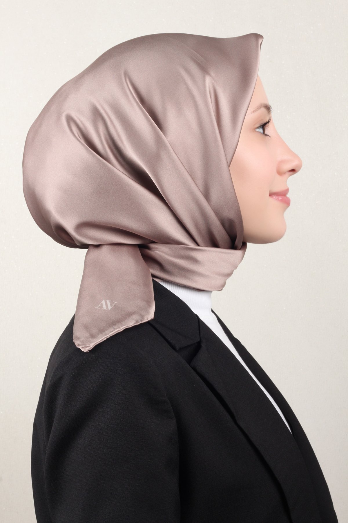 Armine Düz İpek Eşarp 0010-32 Sütlü Kahve