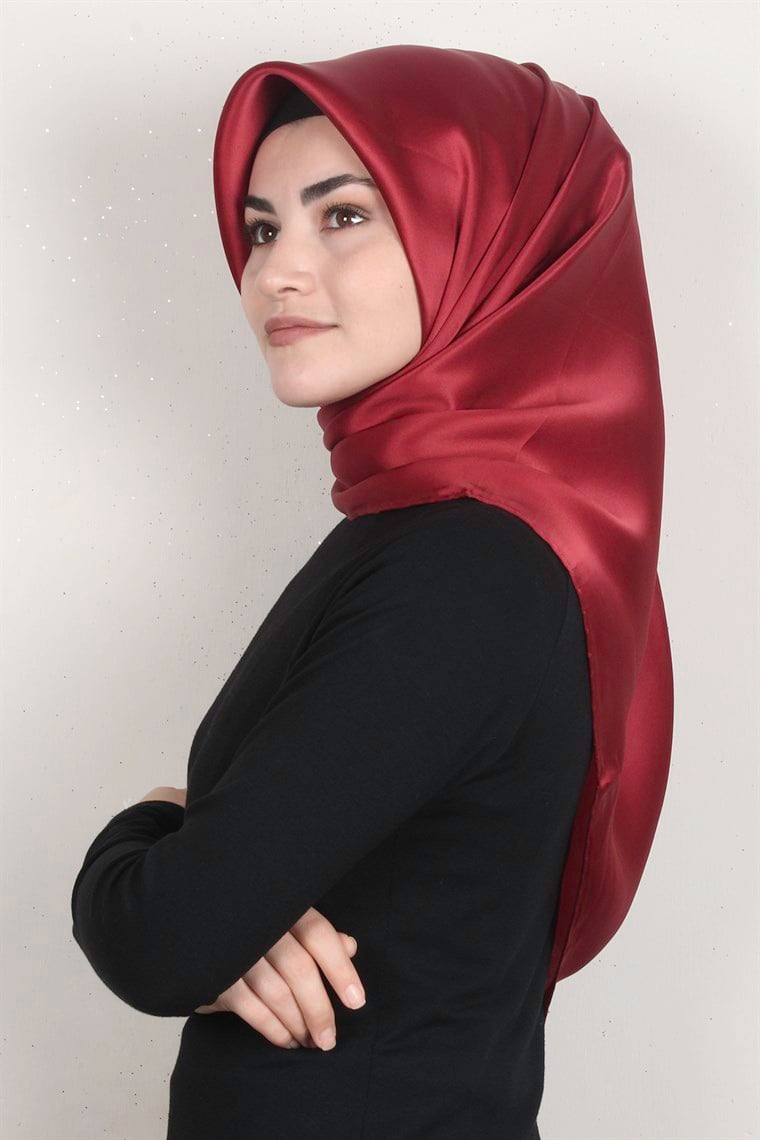 Armine Düz İpek Eşarp 7440-25 Kırmızı
