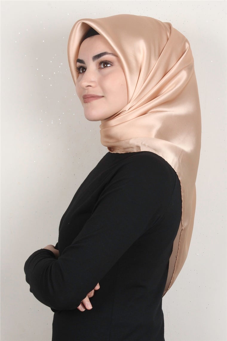 Armine Düz İpek Eşarp 7440-37 Pastel Pembe