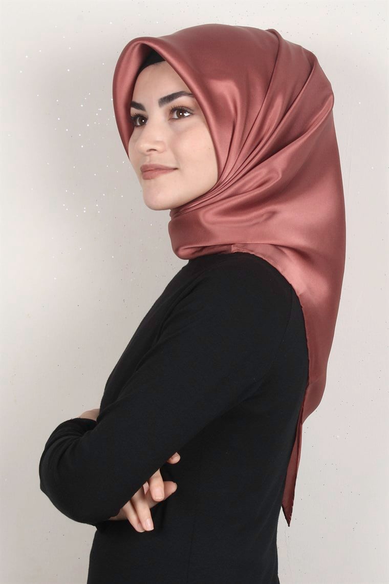 Armine Düz İpek Eşarp 7440-47 Şeftali