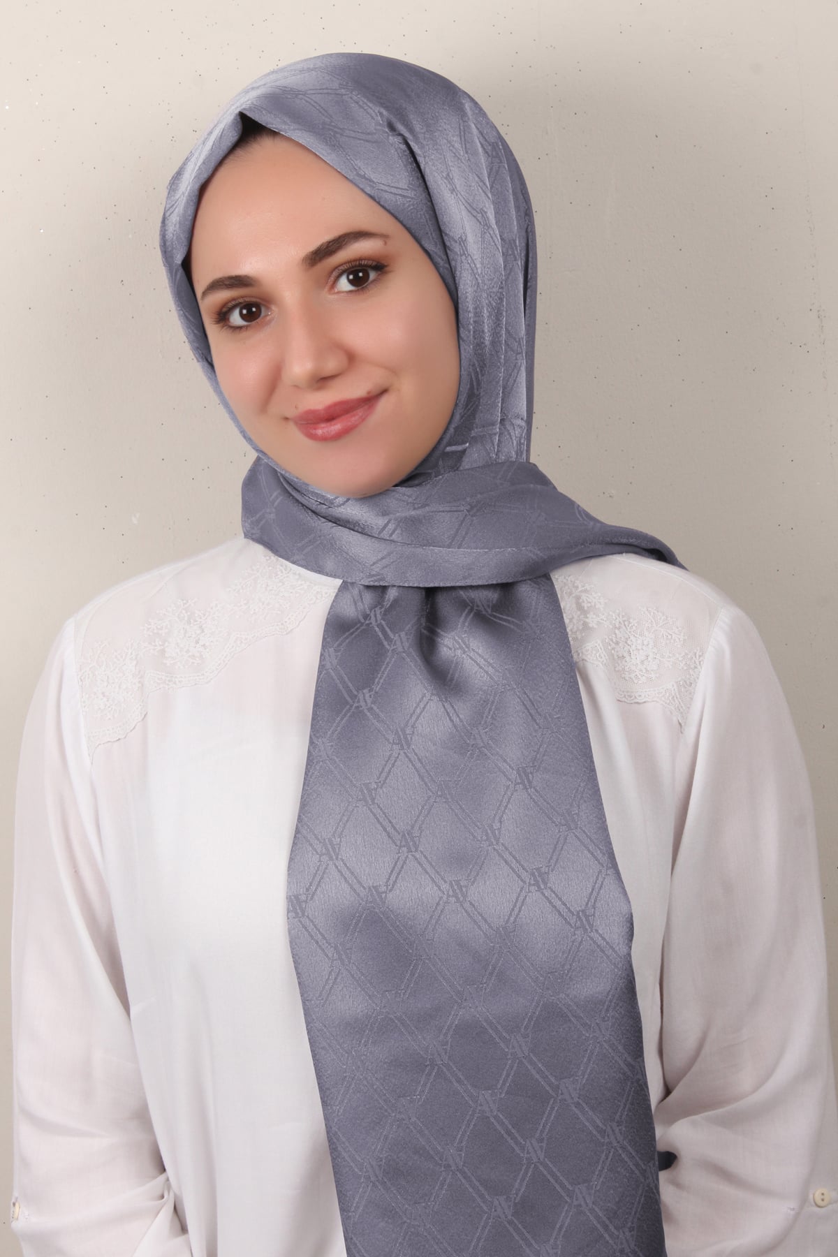 Armine Jakar İpeksi Şal 3106-1 Gri