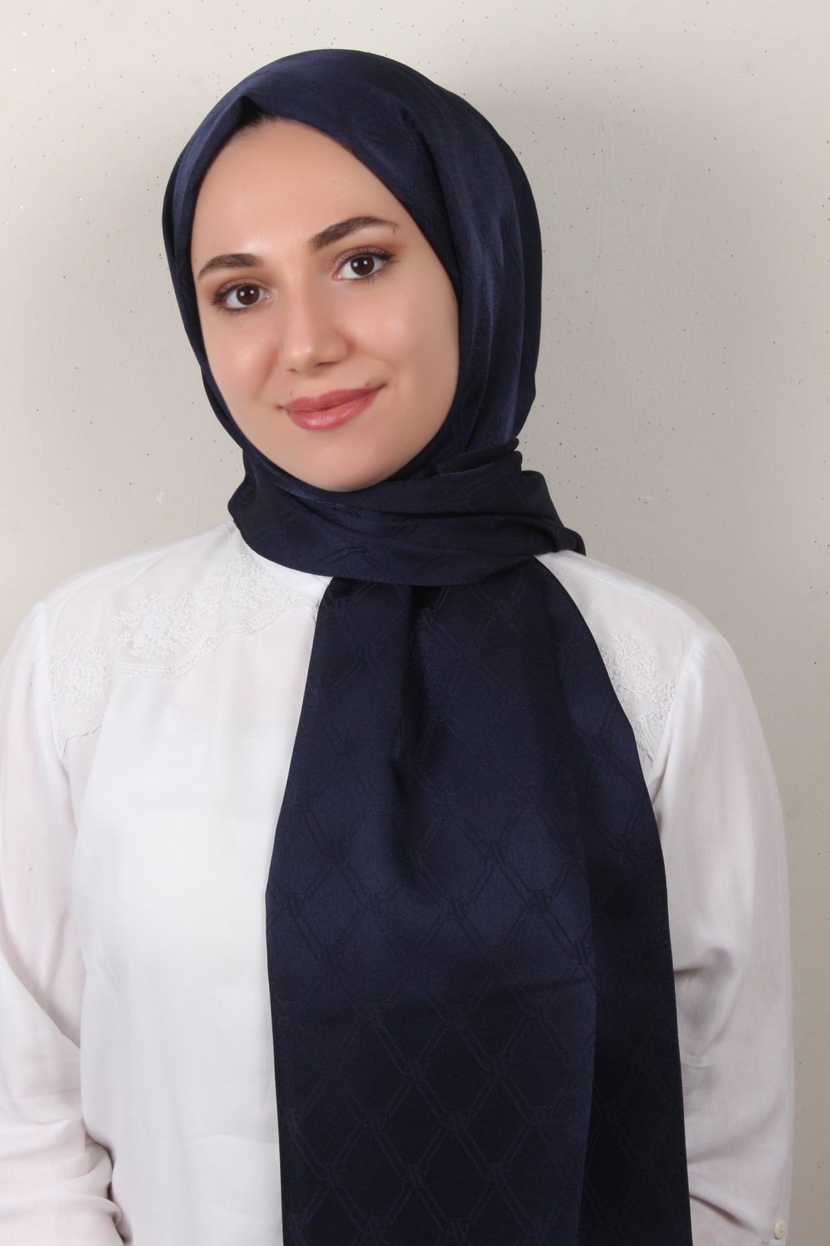 Armine Jakar İpeksi Şal 3106-14 Lacivert