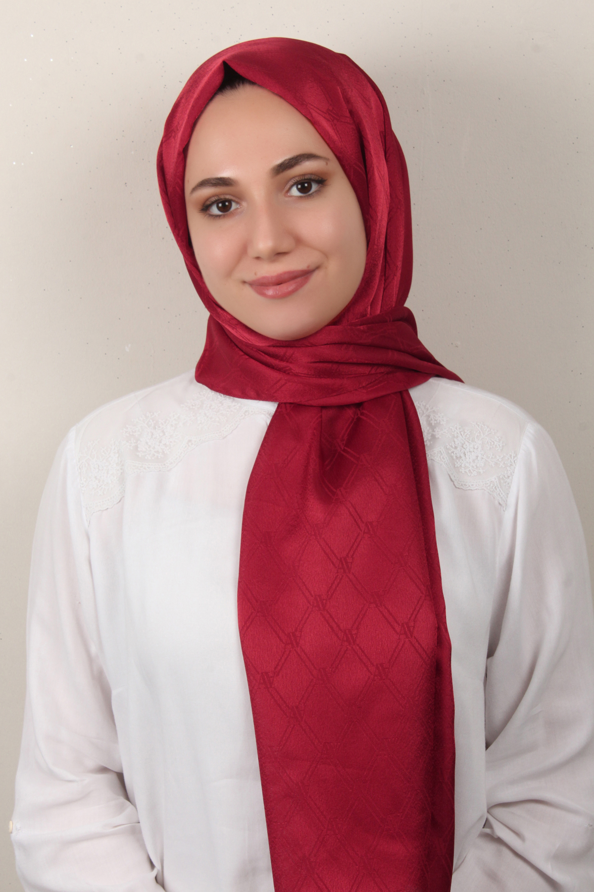 Armine Jakar İpeksi Şal 3106-4 Kırmızı