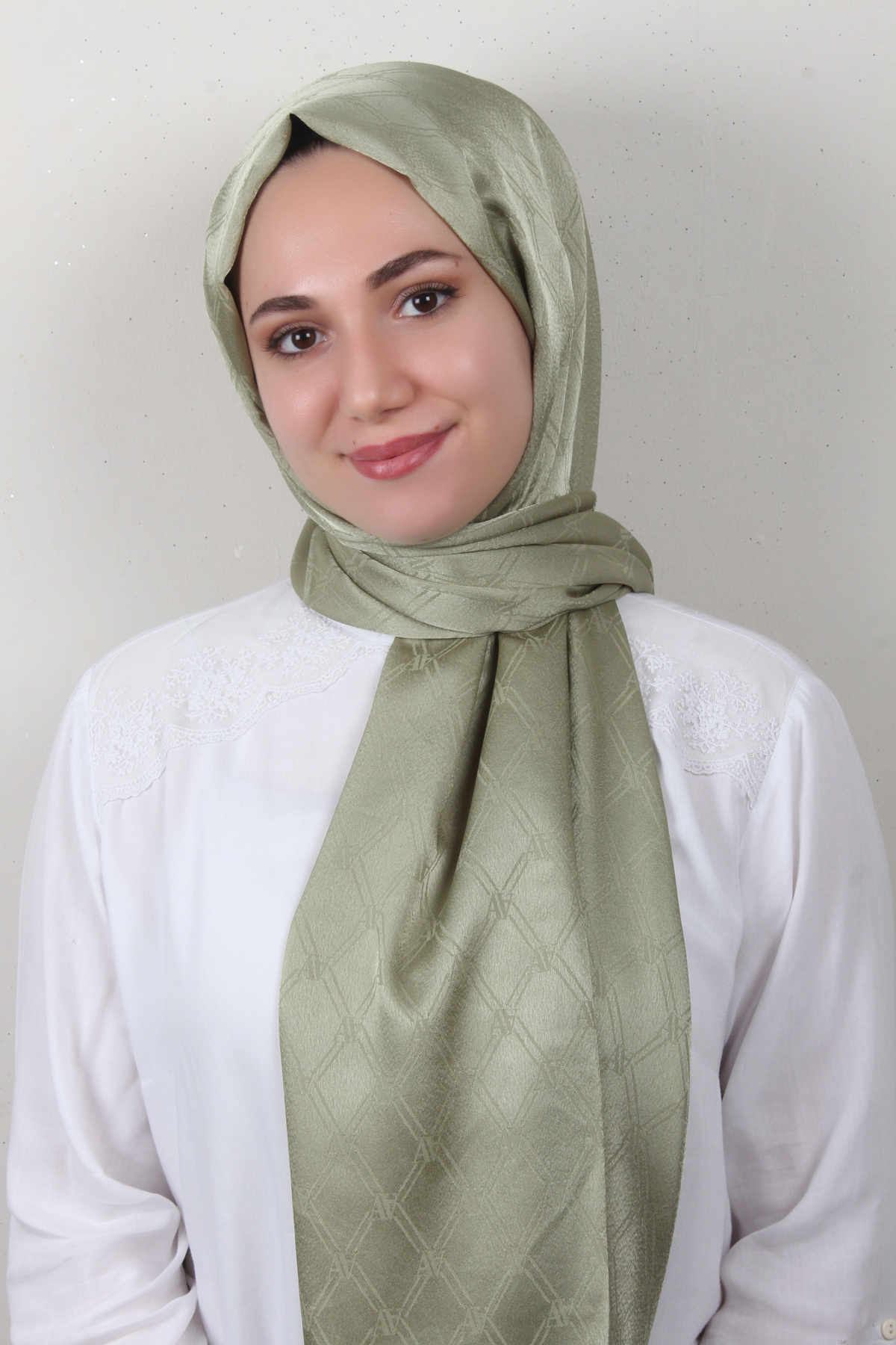 Armine Jakar İpeksi Şal 3106-7 Mint Yeşili