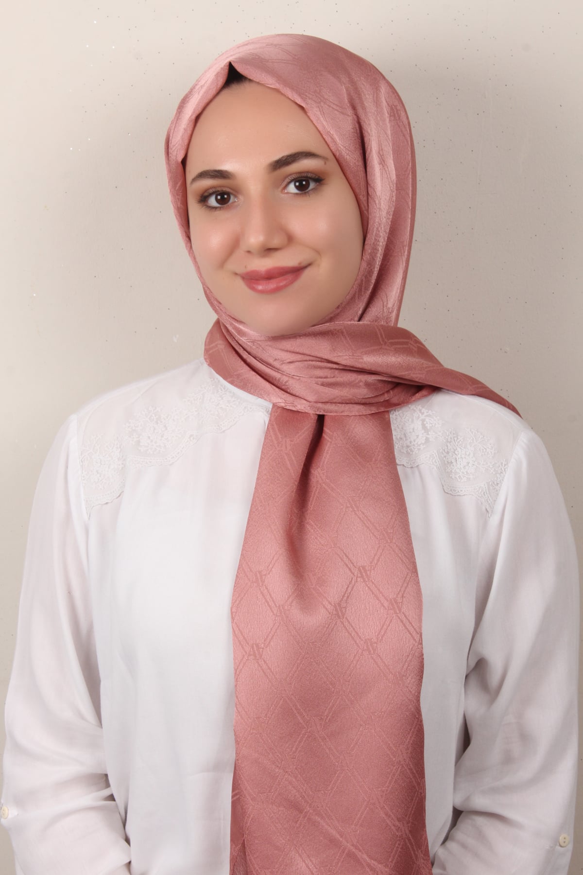 Armine Jakar İpeksi Şal 3106-8 Pembe