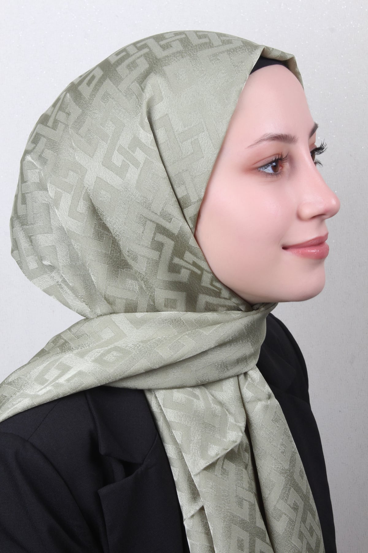Armine Jakar İpeksi Şal 3110-10 Mint Yeşili