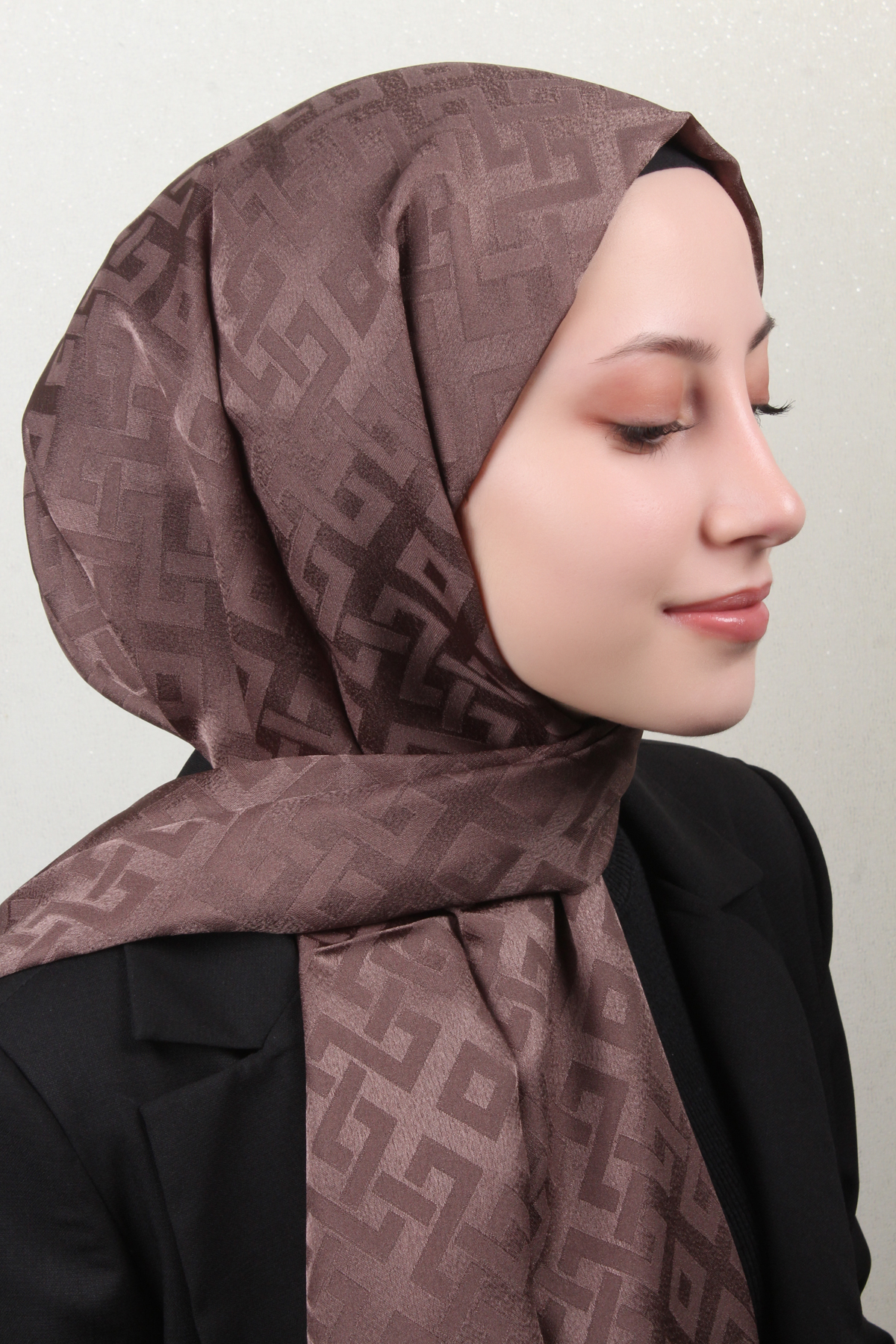 Armine Jakar İpeksi Şal 3110-2 Kahverengi