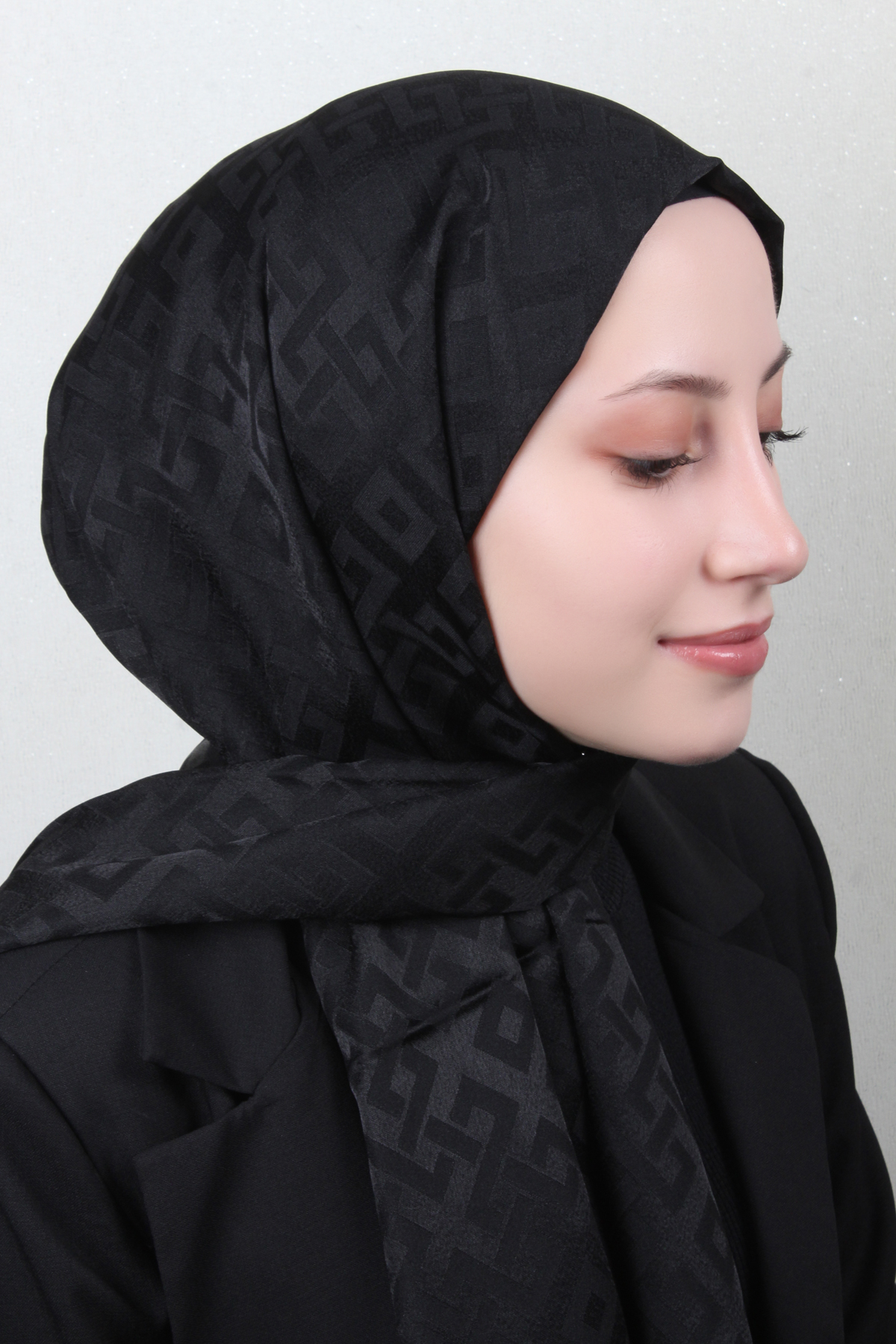 Armine Jakar İpeksi Şal 3110-5 Siyah