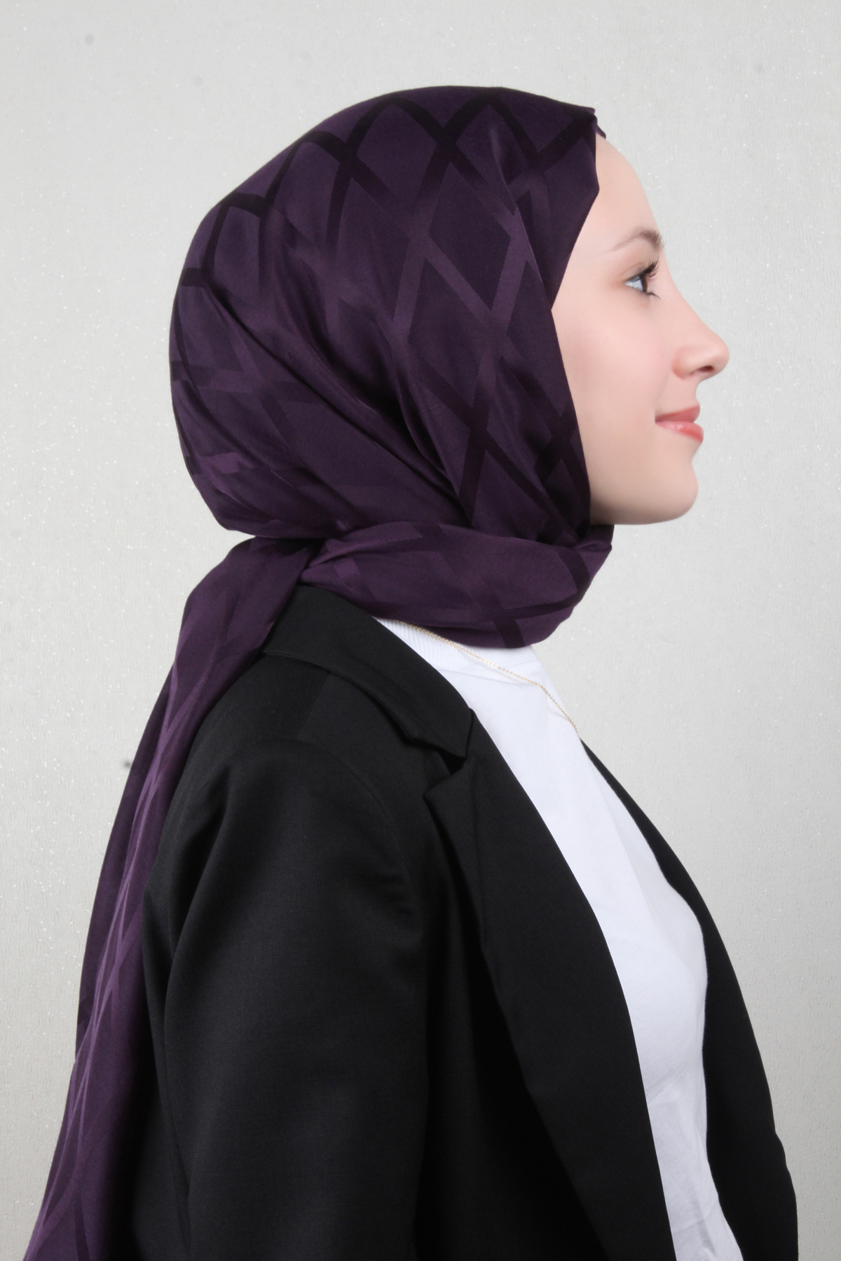 Armine Jakar İpeksi Şal 3112-4 Mor