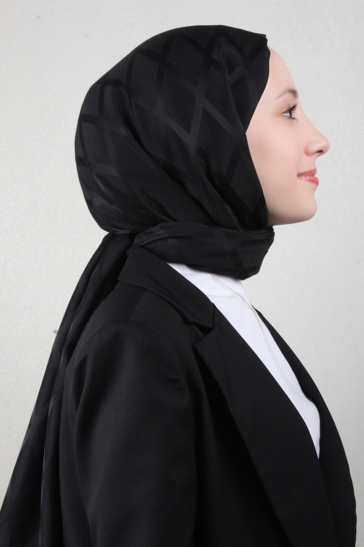 Armine Jakar İpeksi Şal 3112-6 Siyah
