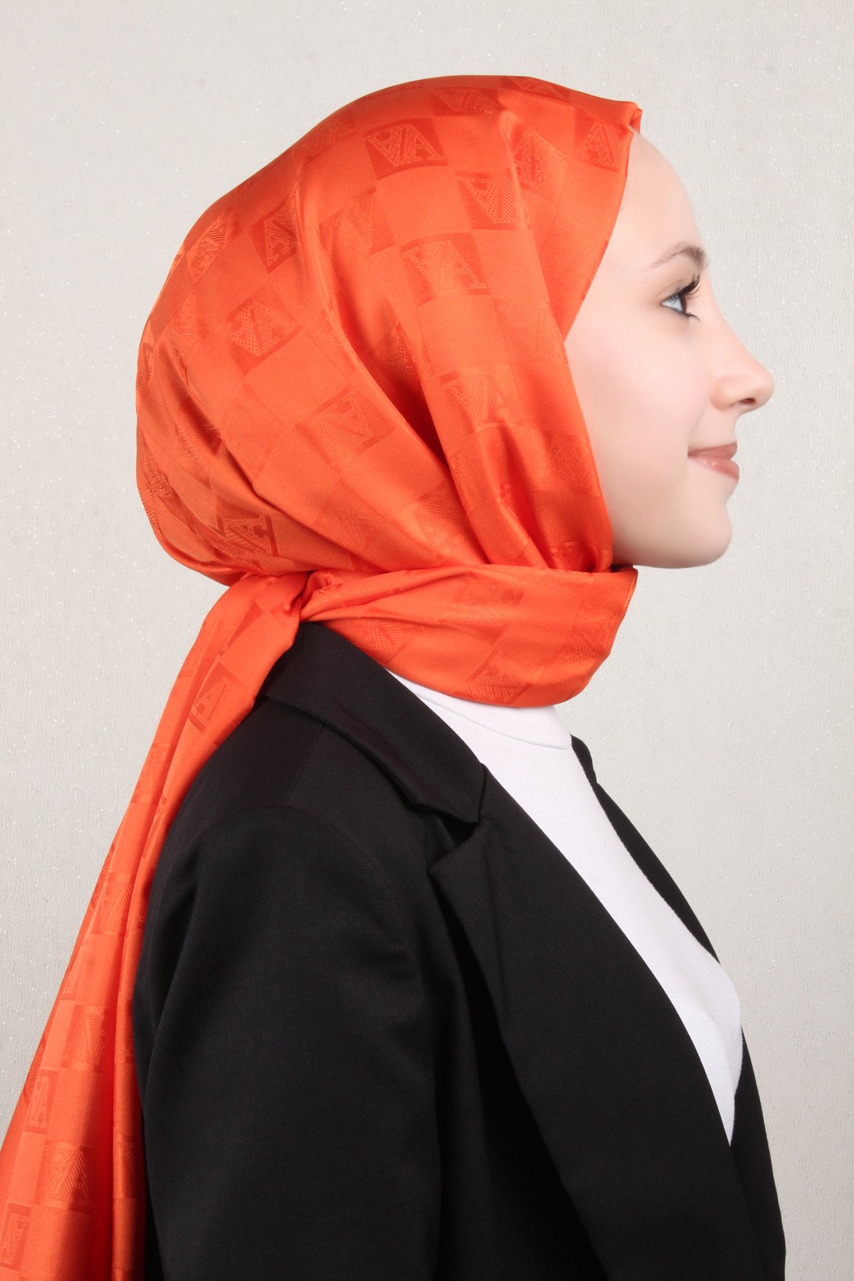 Armine Jakar İpeksi Şal 3113-11 Turuncu
