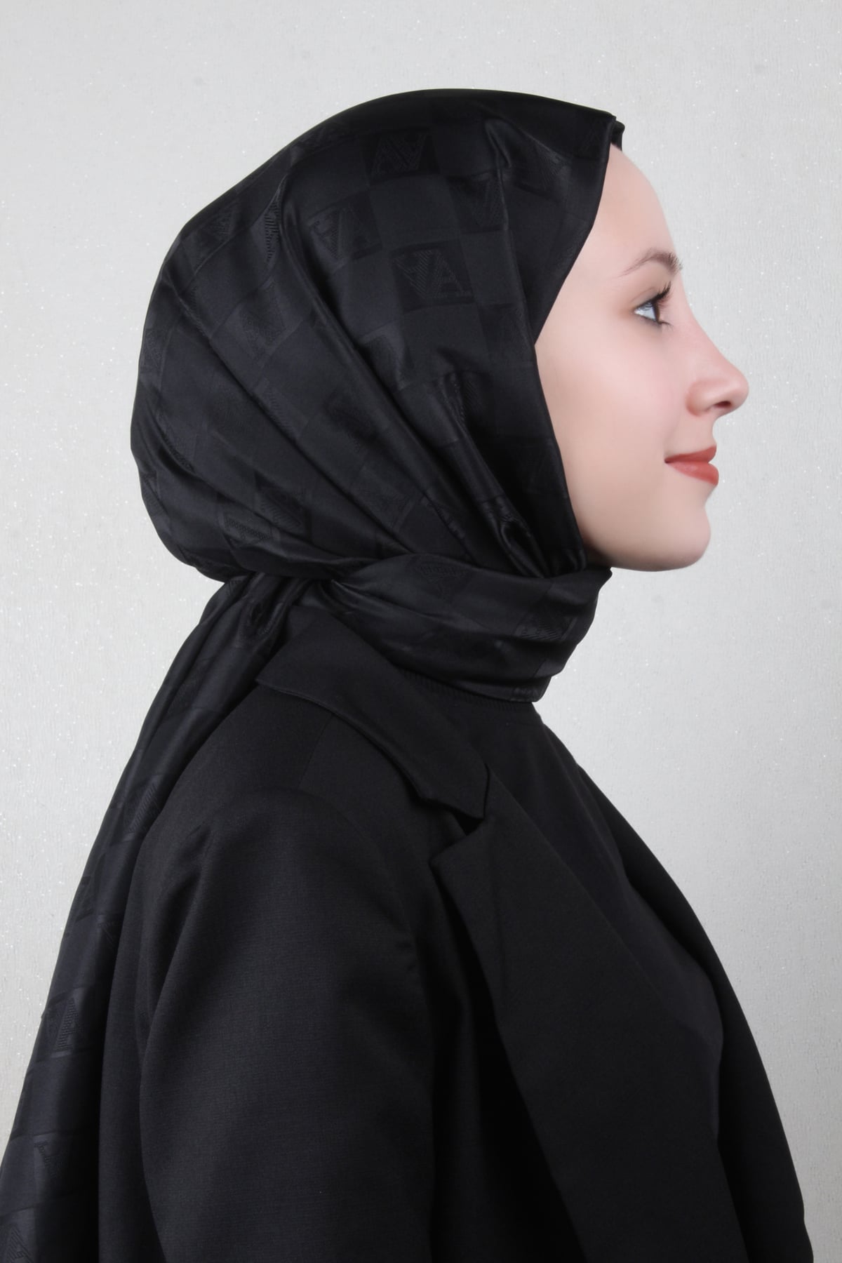 Armine Jakar İpeksi Şal 3113-5 Siyah