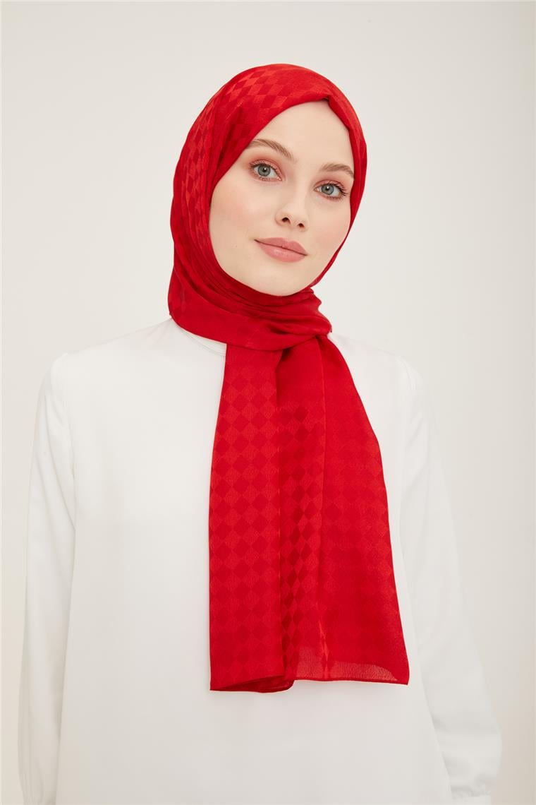 Armine Jakar İpeksi Şal Dama 3099-6 Bordo