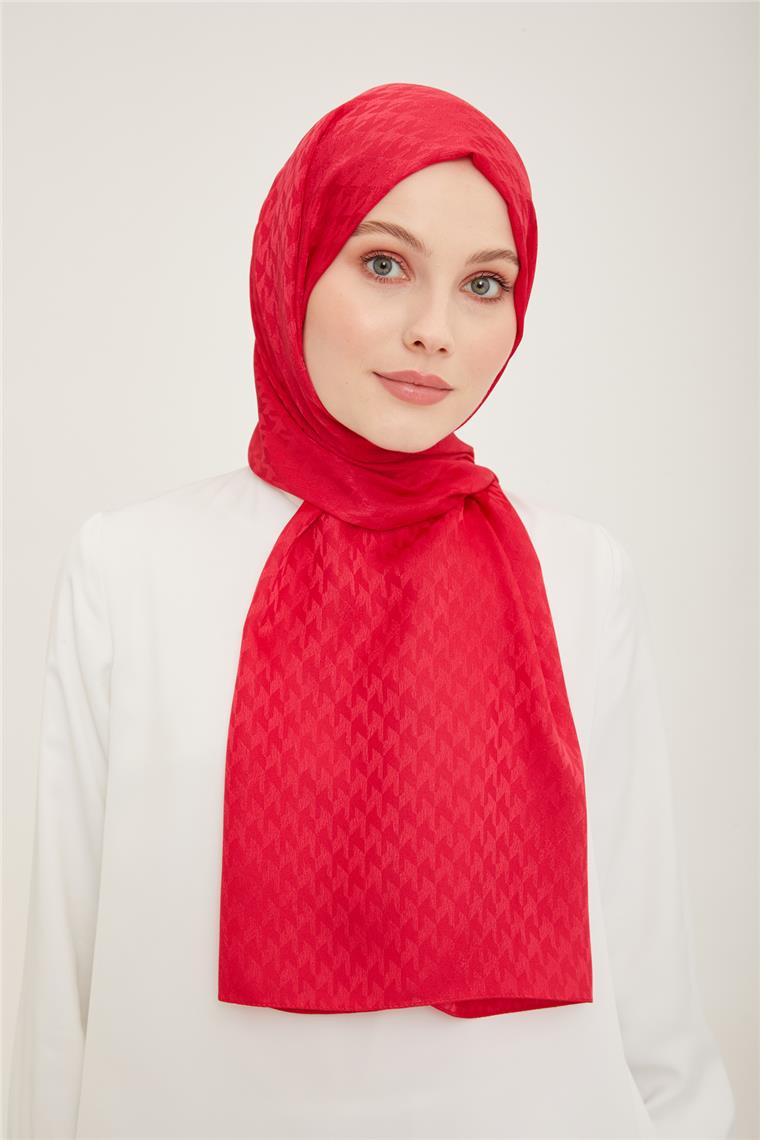 Armine Jakar İpeksi Şal Kaz Ayağı 3100-1 Pembe